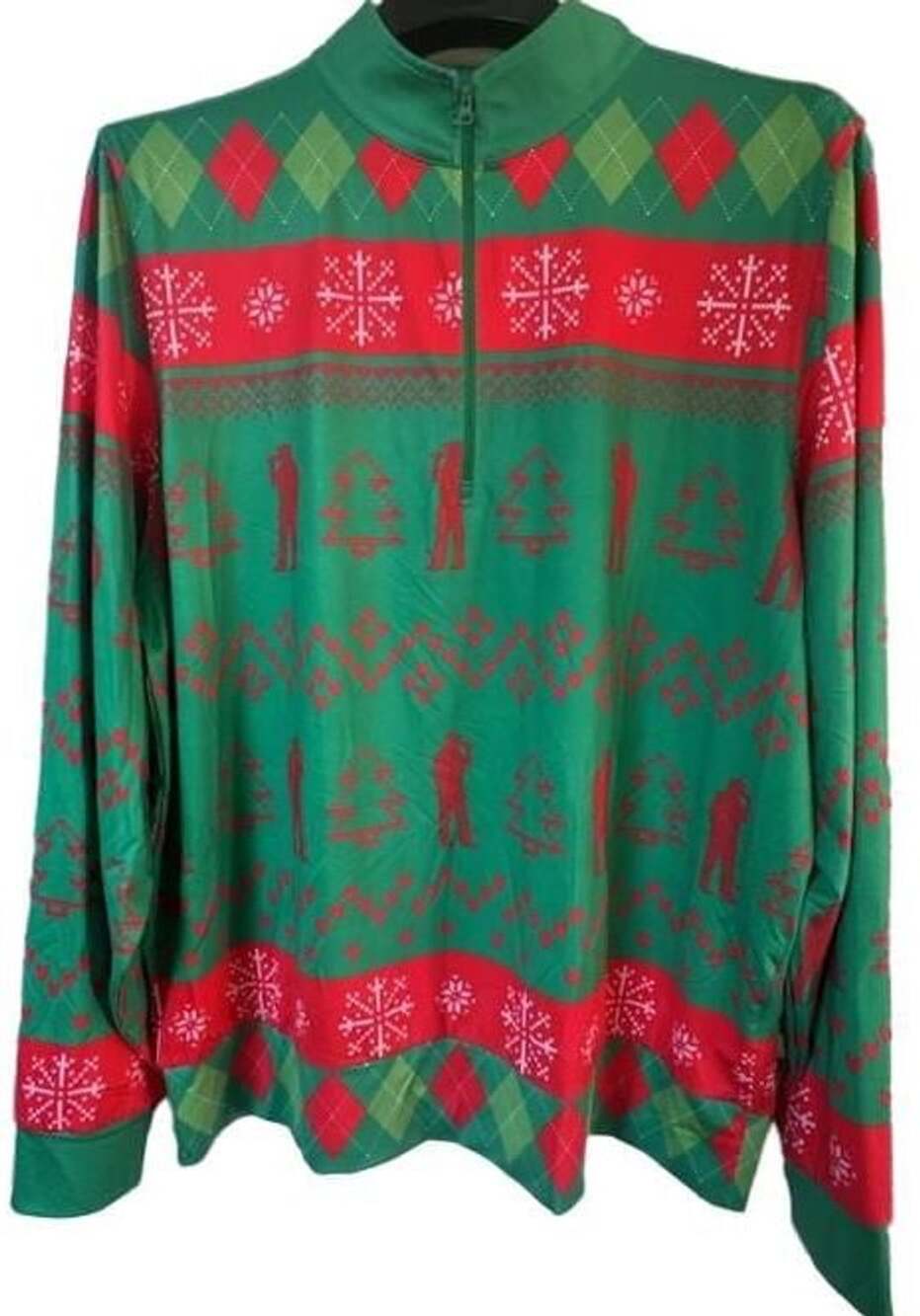 U Suck At Golf Ugly Christmas Sweater Golf Quarter Zip Pullover XL